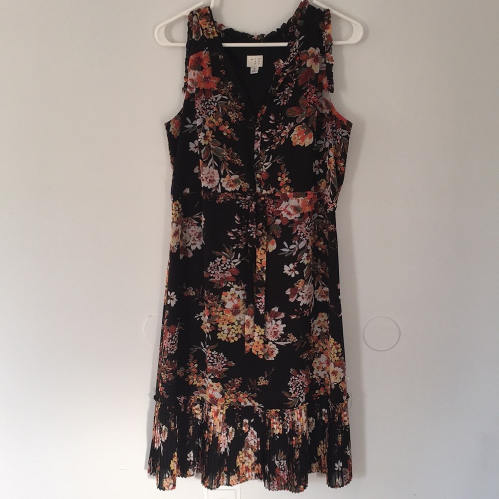 Floral Ruffle Sleeveless Dress